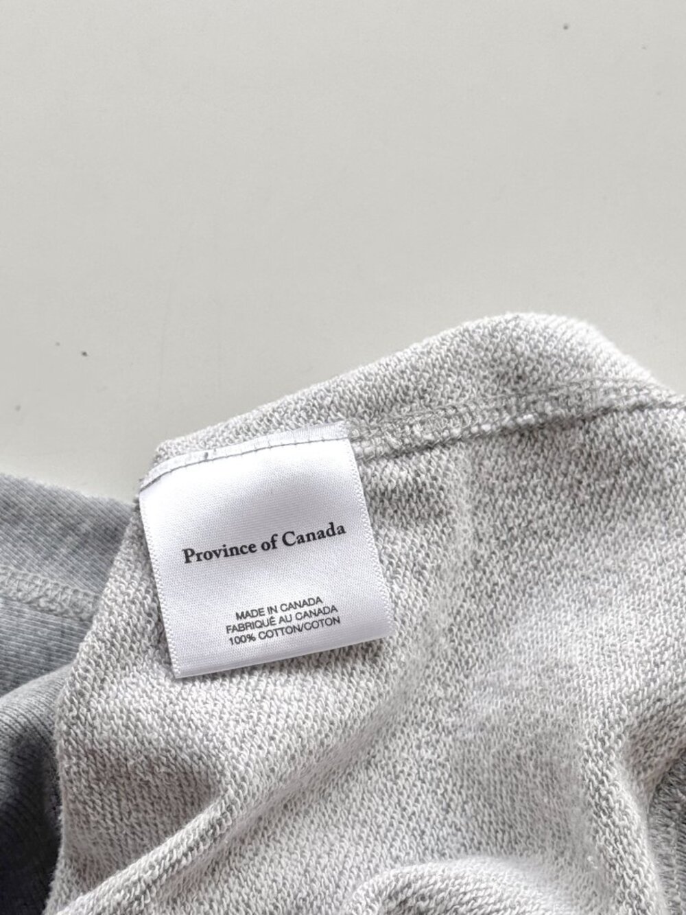 PROVINCE OF CANADA Heather Grey 100% Cotton Terry Crew Neck Sweatshirt, Size M - Picture 13 of 14